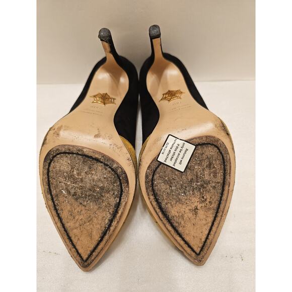 Charlotte Olympia Sleeping Beauty‎ Princess Heels Suede Shoes 38 1/2 (US 8) - Picture 9 of 16